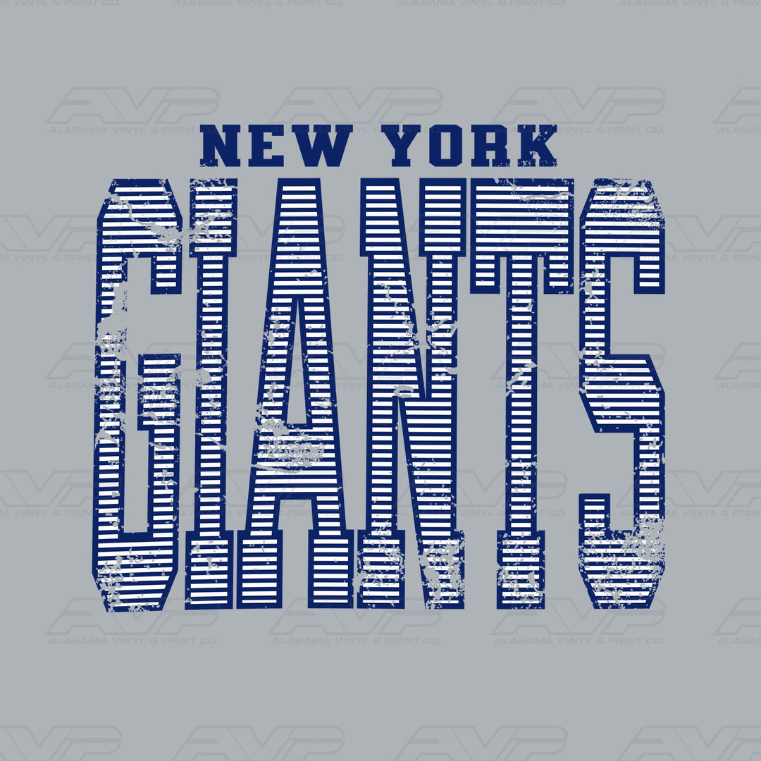 New York Giants Stripes Alabama Vinyl & Print Co.