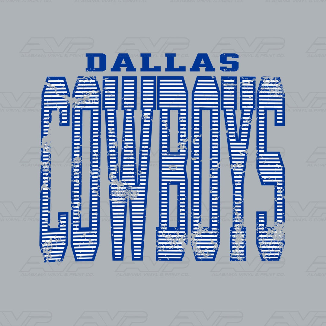 Dallas Cowboys Stripes Alabama Vinyl & Print Co.