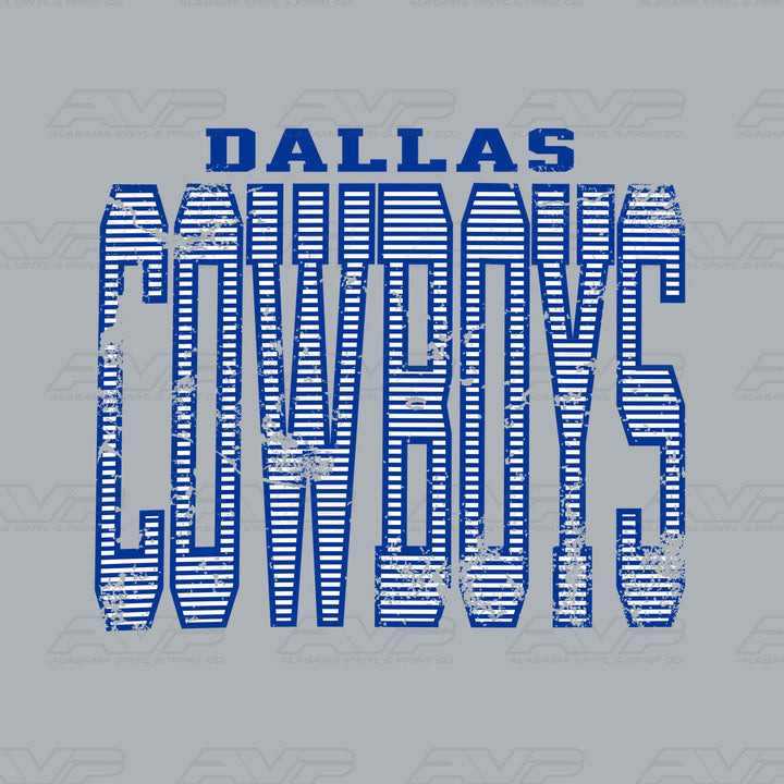 Dallas Cowboys Stripes Alabama Vinyl & Print Co.