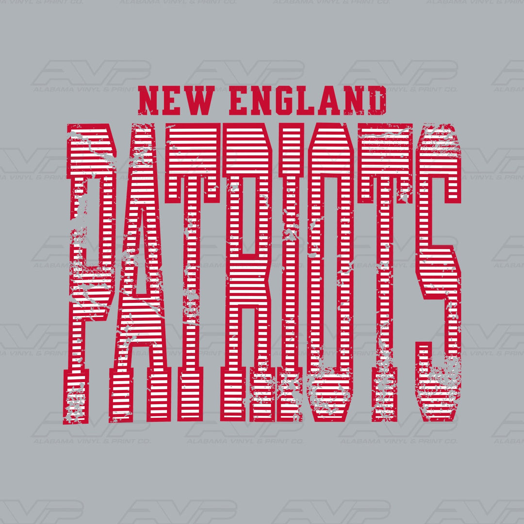 New England Patriots Stripes Alabama Vinyl & Print Co.