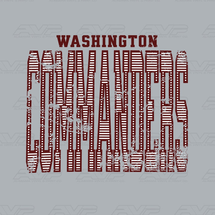 Washington Commanders Stripes Alabama Vinyl & Print Co.