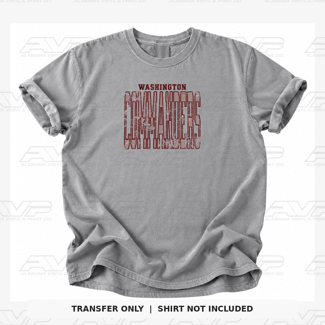 Washington Commanders Stripes Alabama Vinyl & Print Co.
