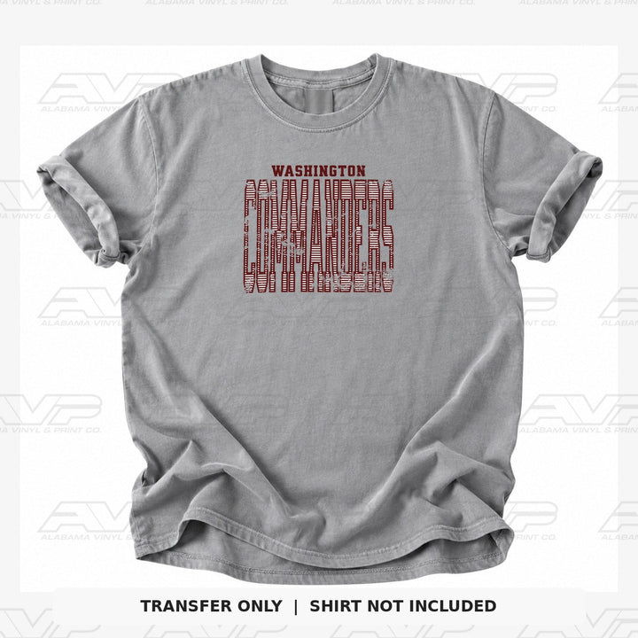 Washington Commanders Stripes Alabama Vinyl & Print Co.