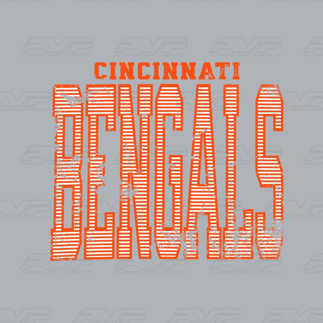 Cincinnati Bengals Stripes Alabama Vinyl & Print Co.