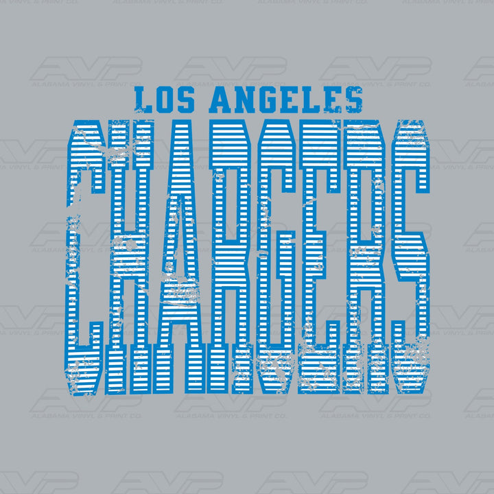 Los Angeles Chargers Stripes Alabama Vinyl & Print Co.