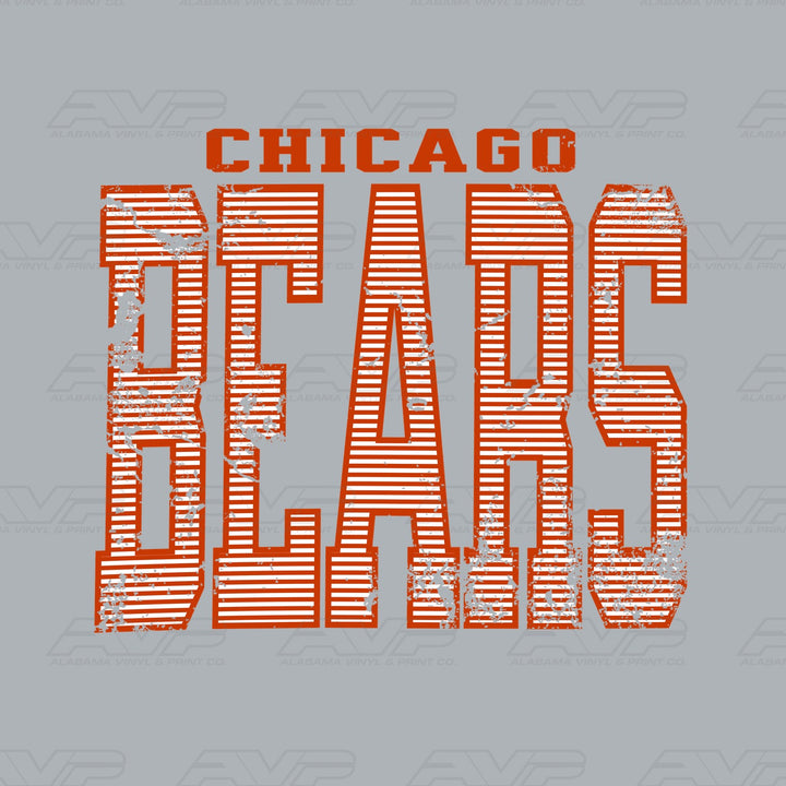 Chicago Bears Stripes Alabama Vinyl & Print Co.