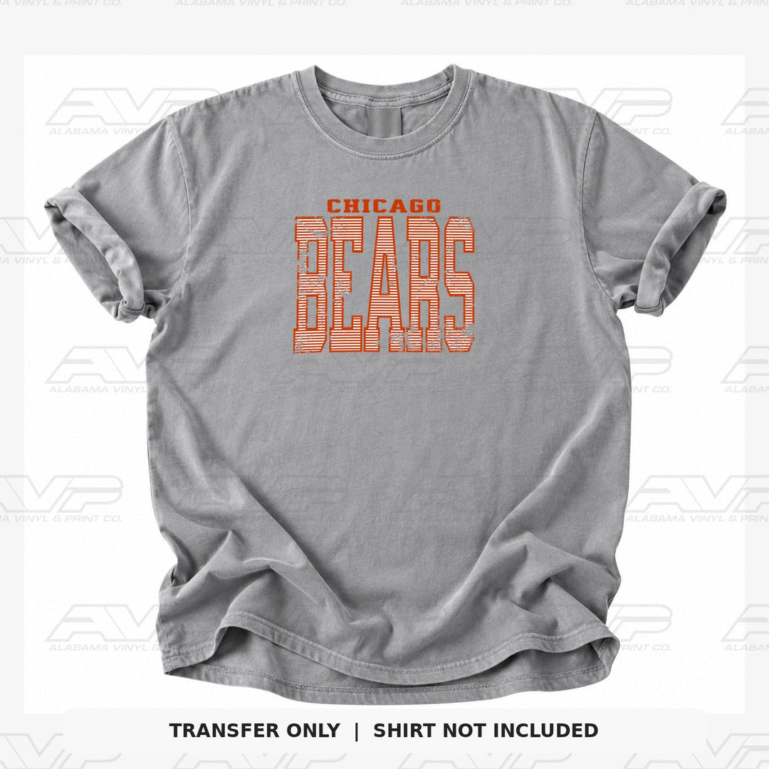 Chicago Bears Stripes Alabama Vinyl & Print Co.