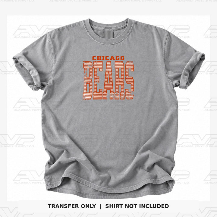 Chicago Bears Stripes Alabama Vinyl & Print Co.