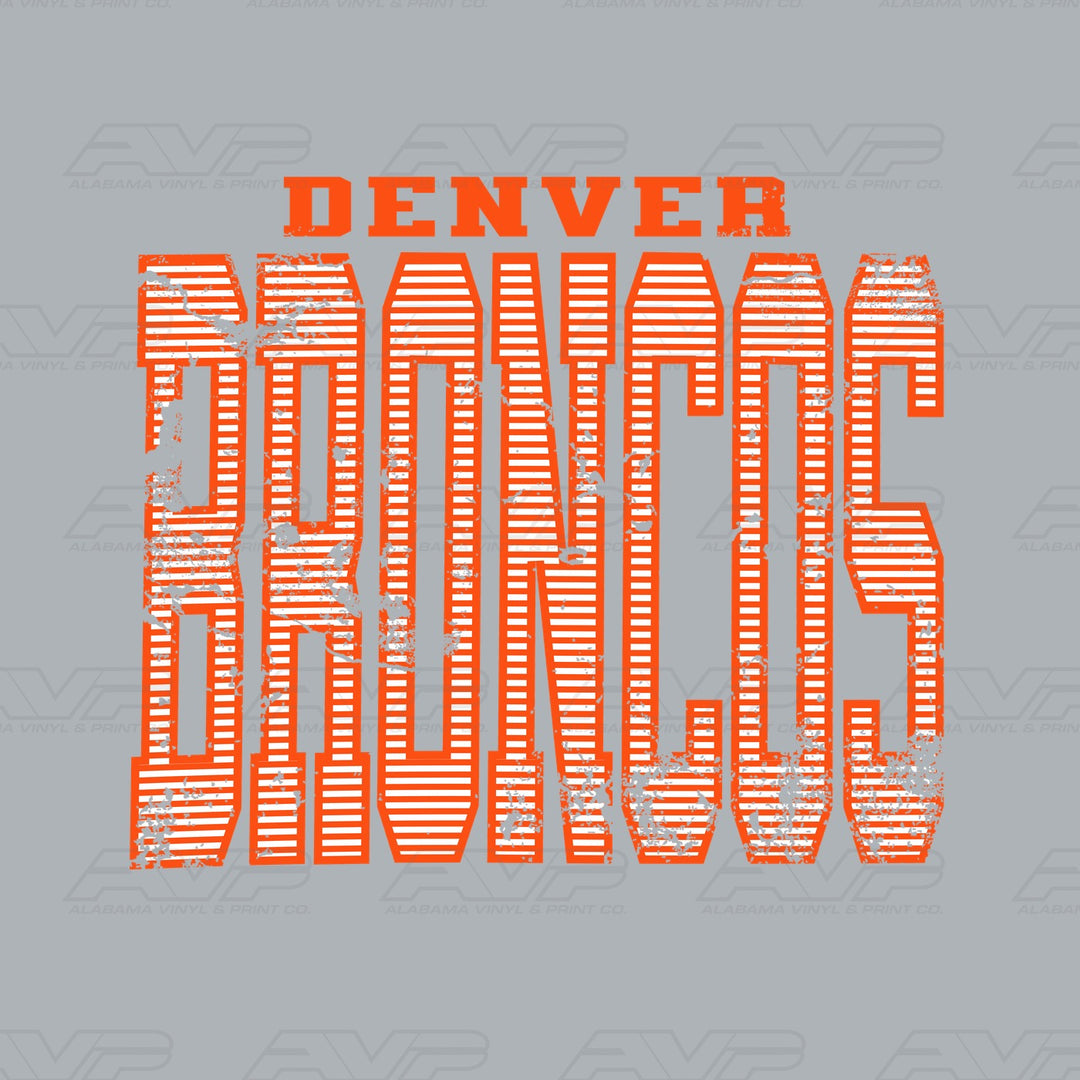 Denver Broncos Stripes Alabama Vinyl & Print Co.