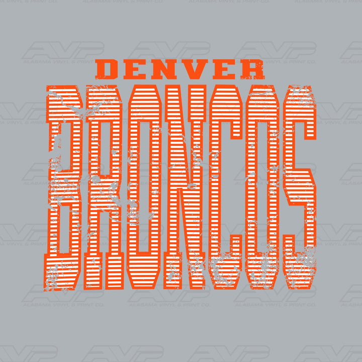 Denver Broncos Stripes Alabama Vinyl & Print Co.