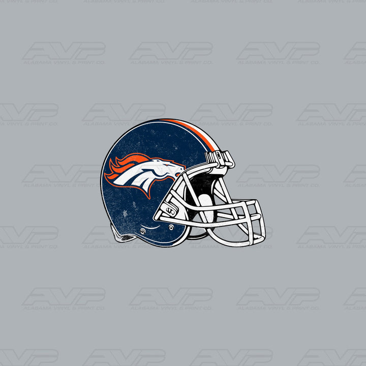 Denver Broncos Pocket Helmet Alabama Vinyl & Print Co.