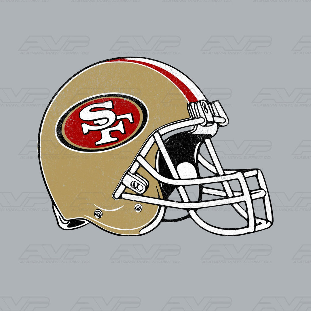 San Francisco 49ers SF Pocket Helmet Alabama Vinyl & Print Co.