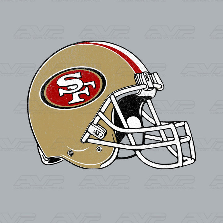San Francisco 49ers SF Pocket Helmet Alabama Vinyl & Print Co.