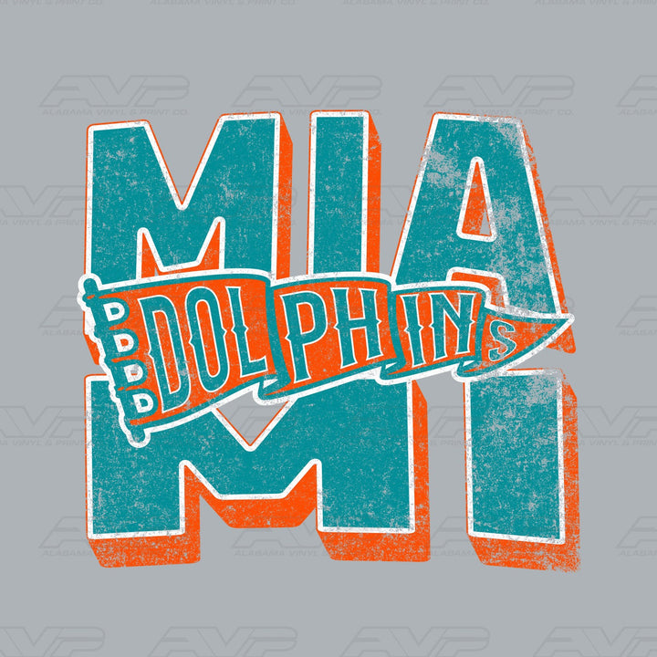Miami Dolphins Pennant Alabama Vinyl & Print Co.