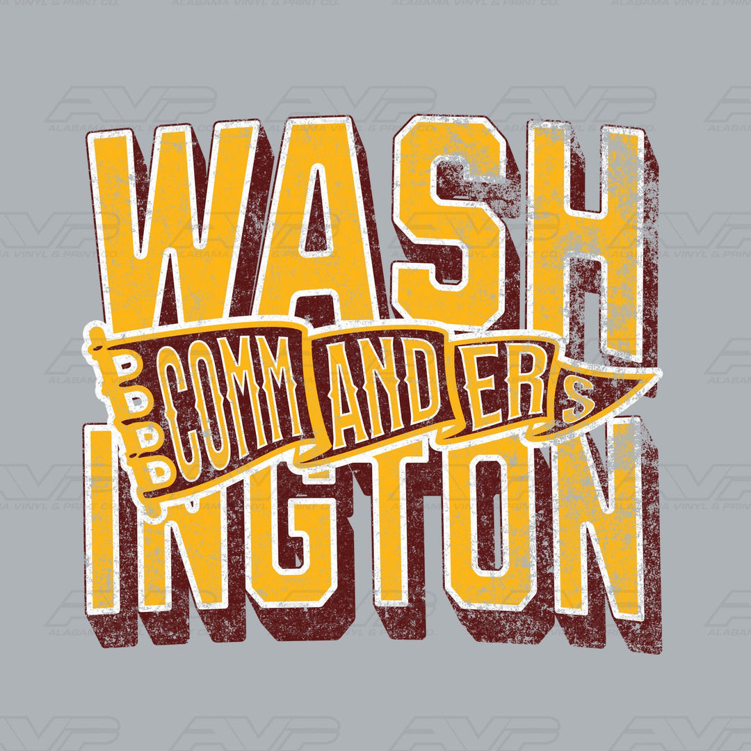 Washington Commanders Pennant Alabama Vinyl & Print Co.