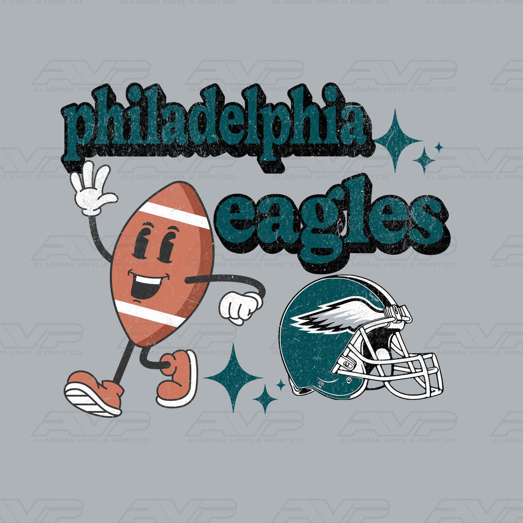 Philadelphia Eagles Cartoon Football Alabama Vinyl & Print Co.