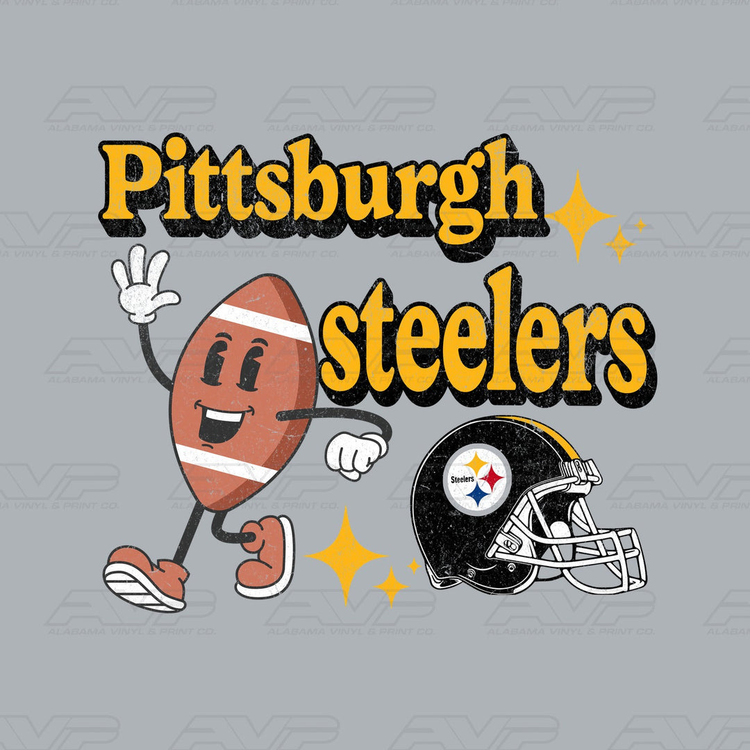 Pittsburgh Steelers Cartoon Football Alabama Vinyl & Print Co.