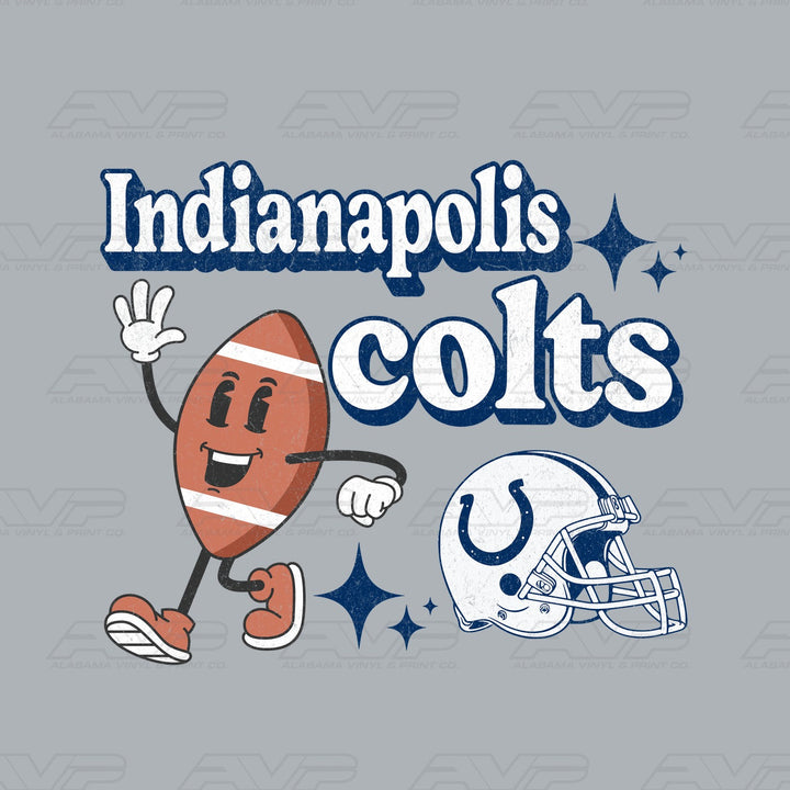 Indianapolis Colts Cartoon Football Alabama Vinyl & Print Co.