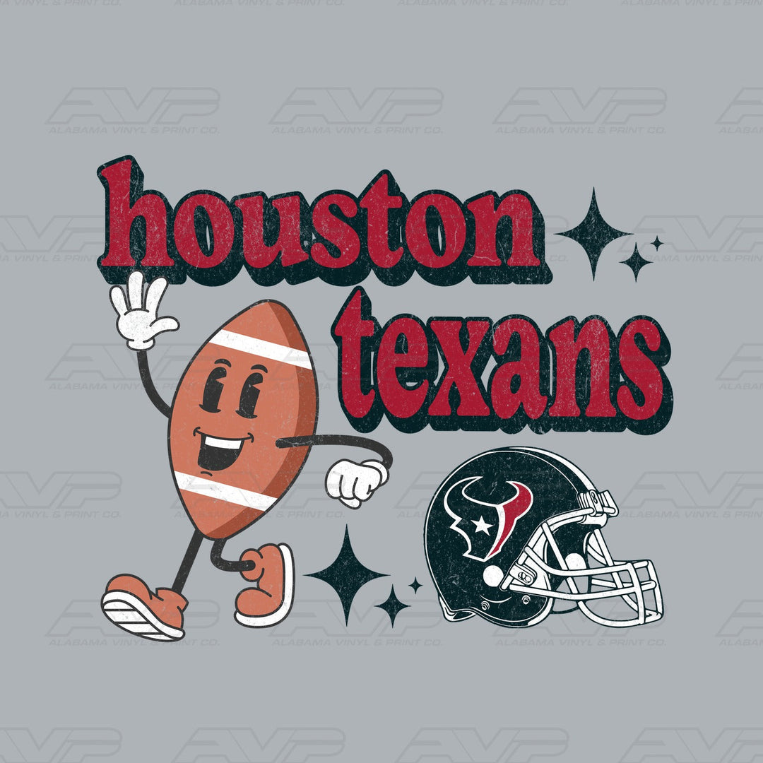 Houston Texans Cartoon Football Alabama Vinyl & Print Co.