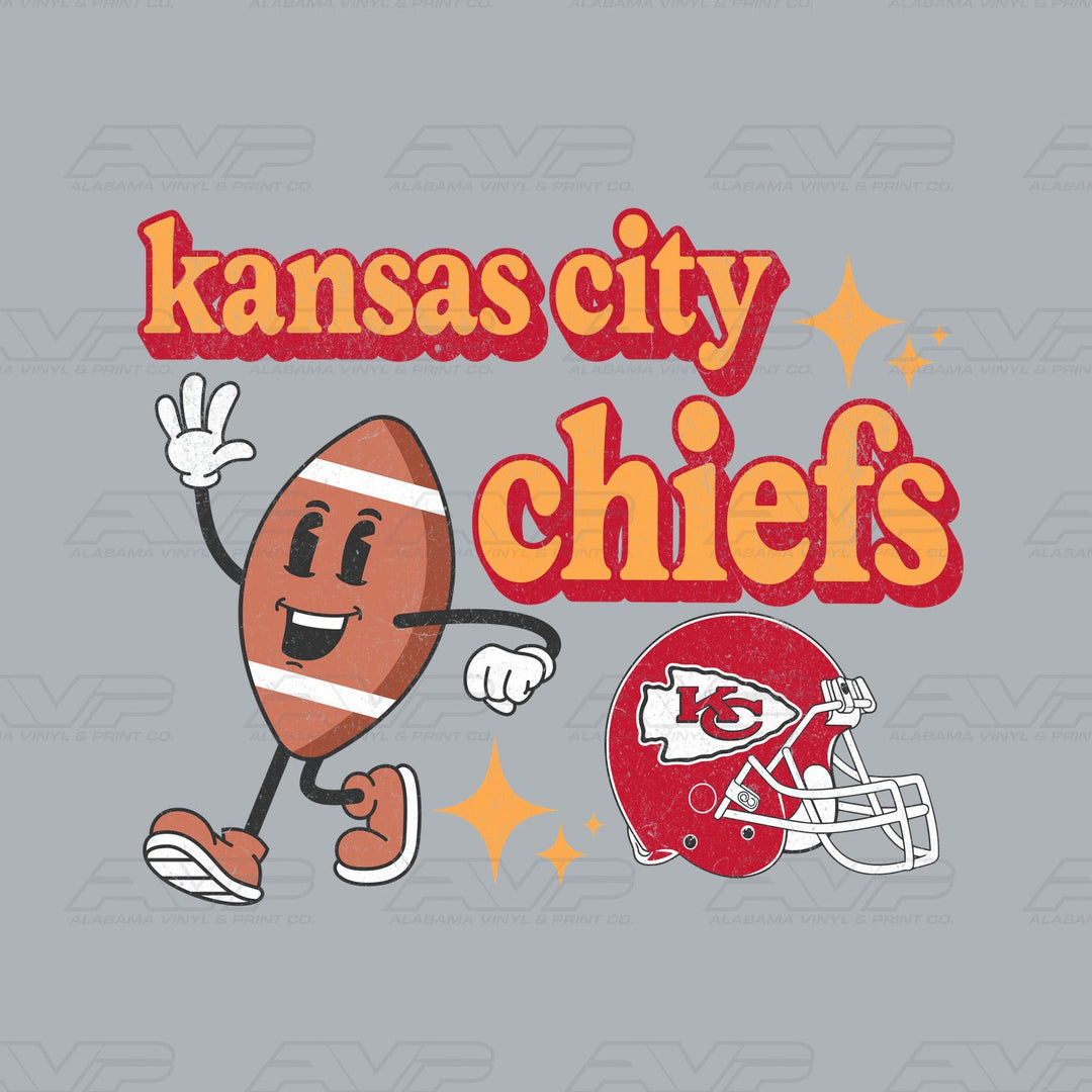 Kansas City Chiefs Cartoon Football Alabama Vinyl & Print Co.