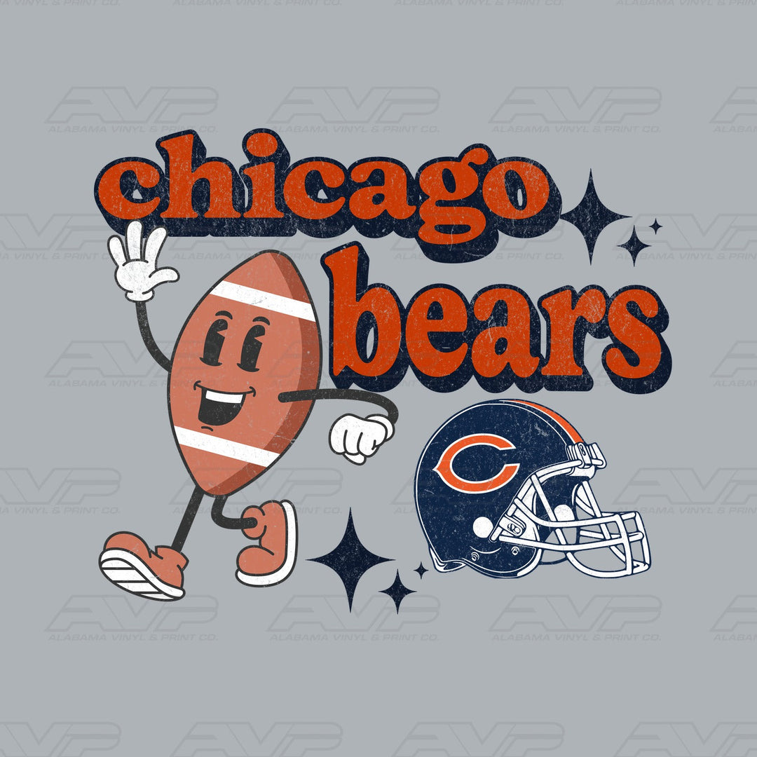 Chicago Bears Cartoon Football Alabama Vinyl & Print Co.