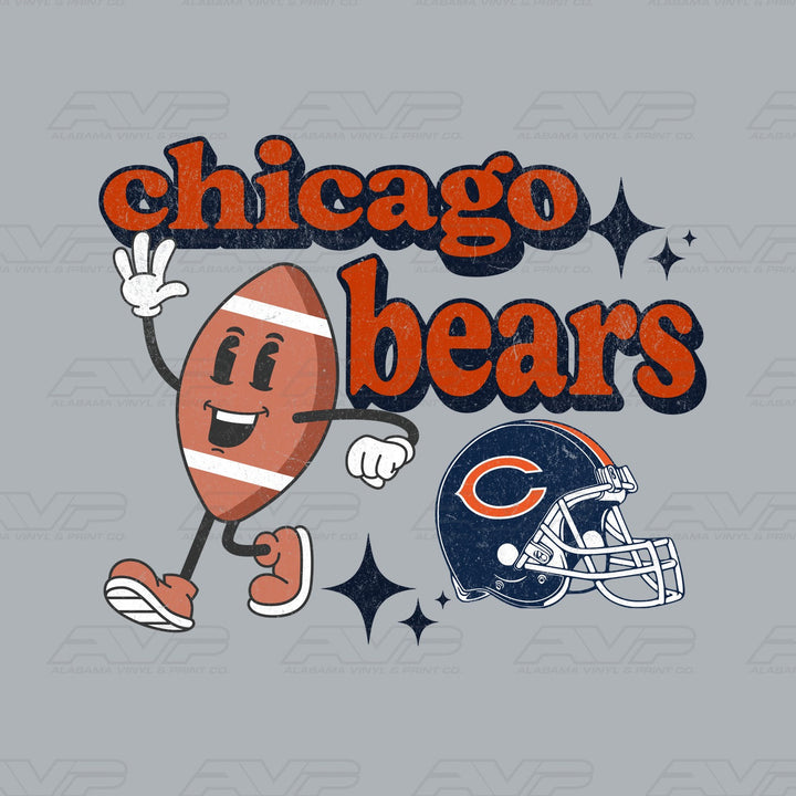 Chicago Bears Cartoon Football Alabama Vinyl & Print Co.