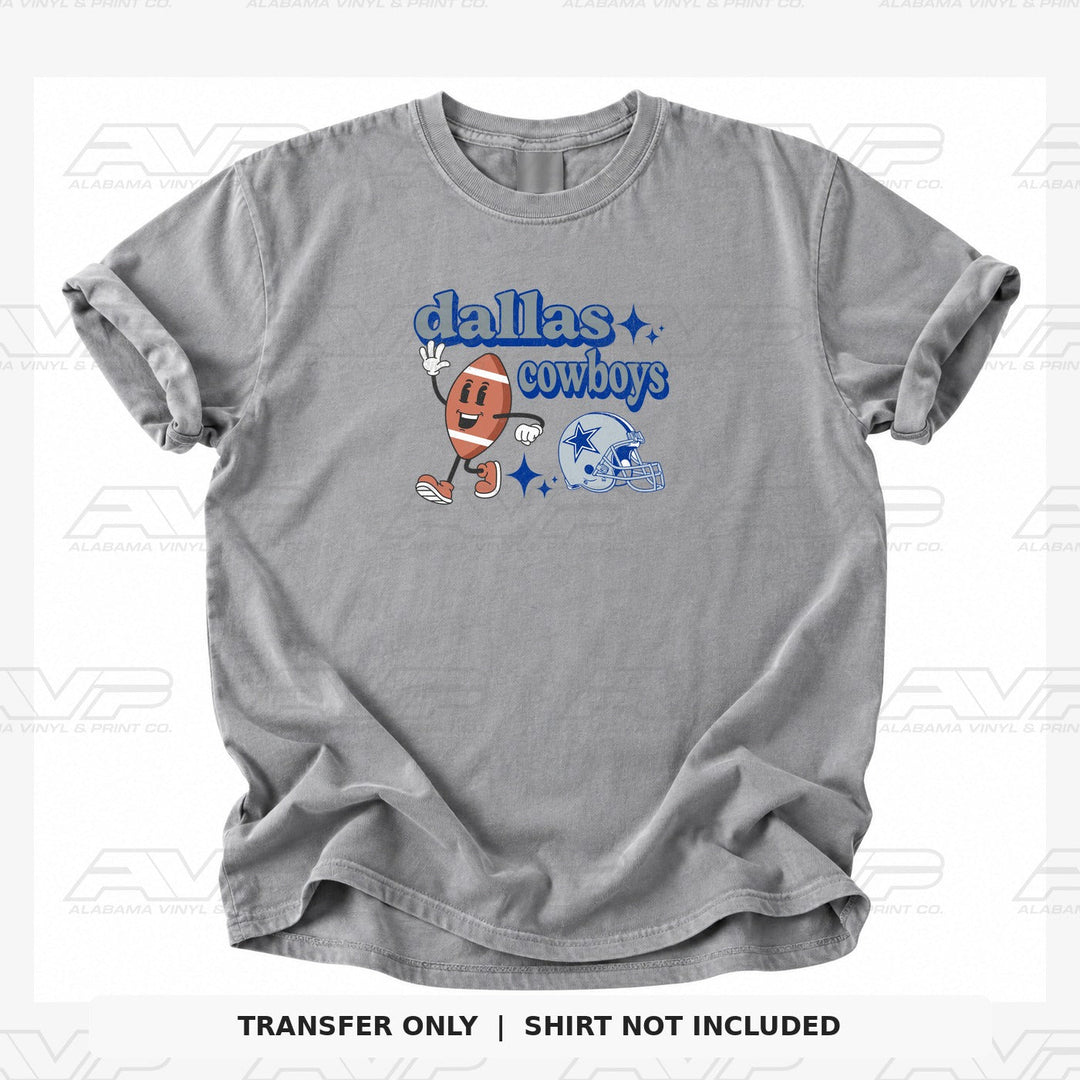 Dallas Cowboys Cartoon Football Alabama Vinyl & Print Co.