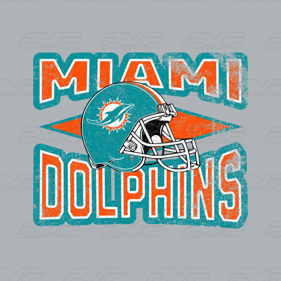 Miami Dolphins Diamond Alabama Vinyl & Print Co.