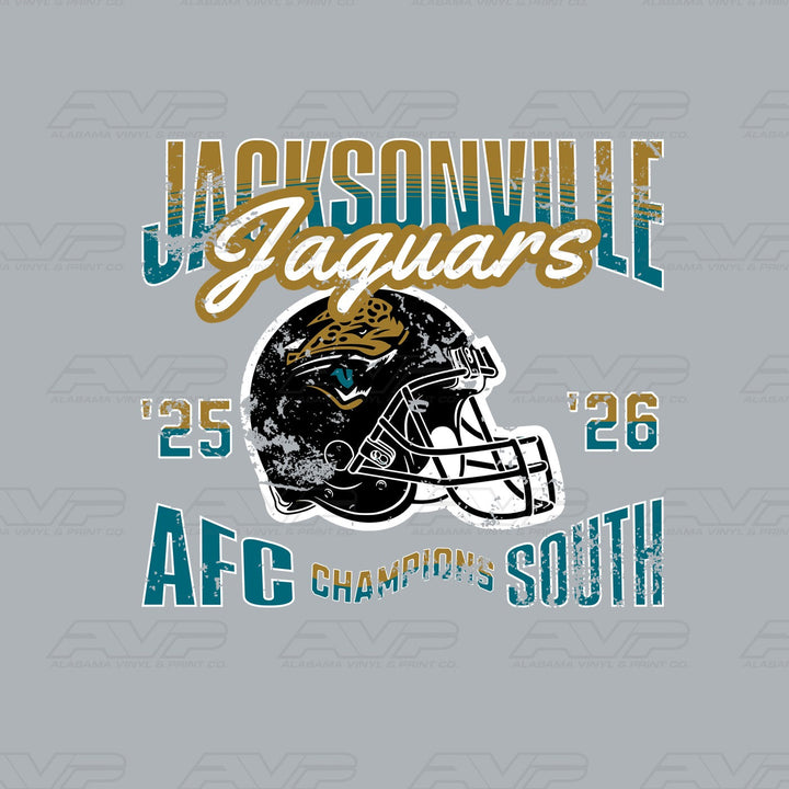 Jacksonville Jaguars Jax 25 26 AFC Champs South Alabama Vinyl & Print Co.