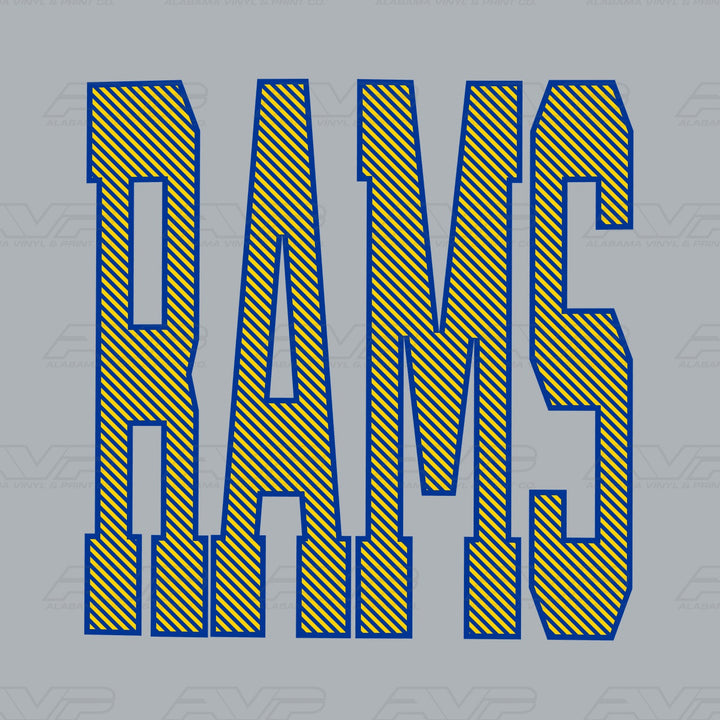 Los Angeles Rams Slim Stripes Alabama Vinyl & Print Co.