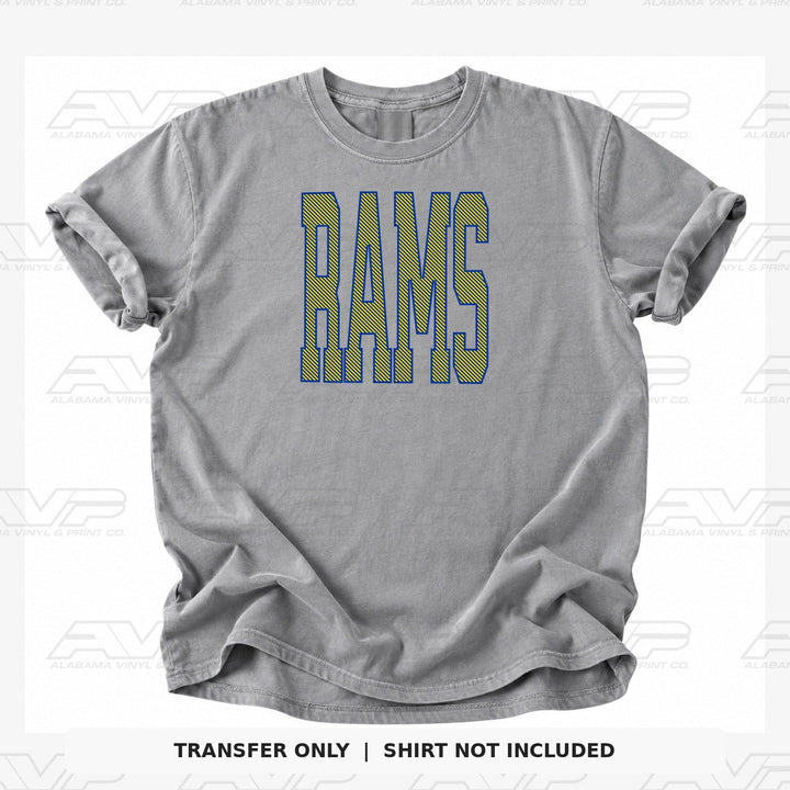 Los Angeles Rams Slim Stripes Alabama Vinyl & Print Co.