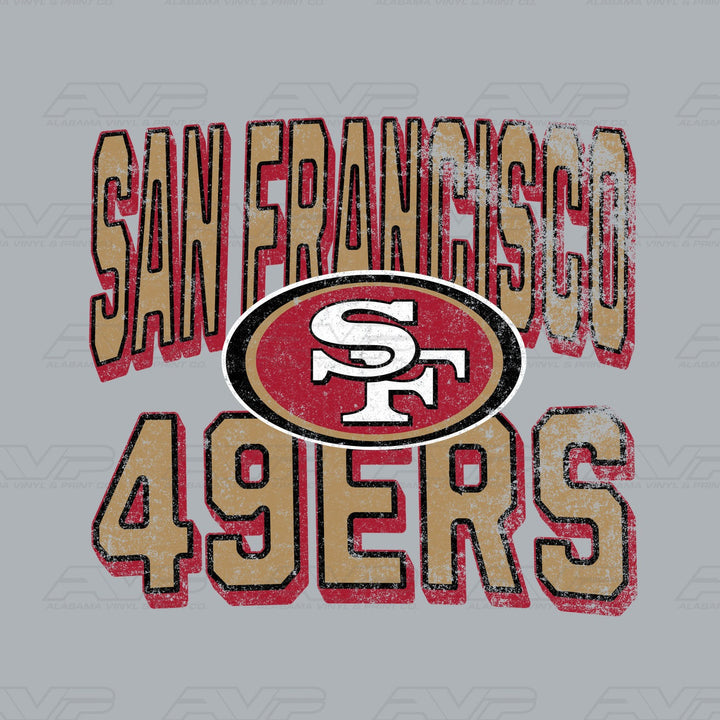 San Francisco 49ers Logo Grunge Alabama Vinyl & Print Co.
