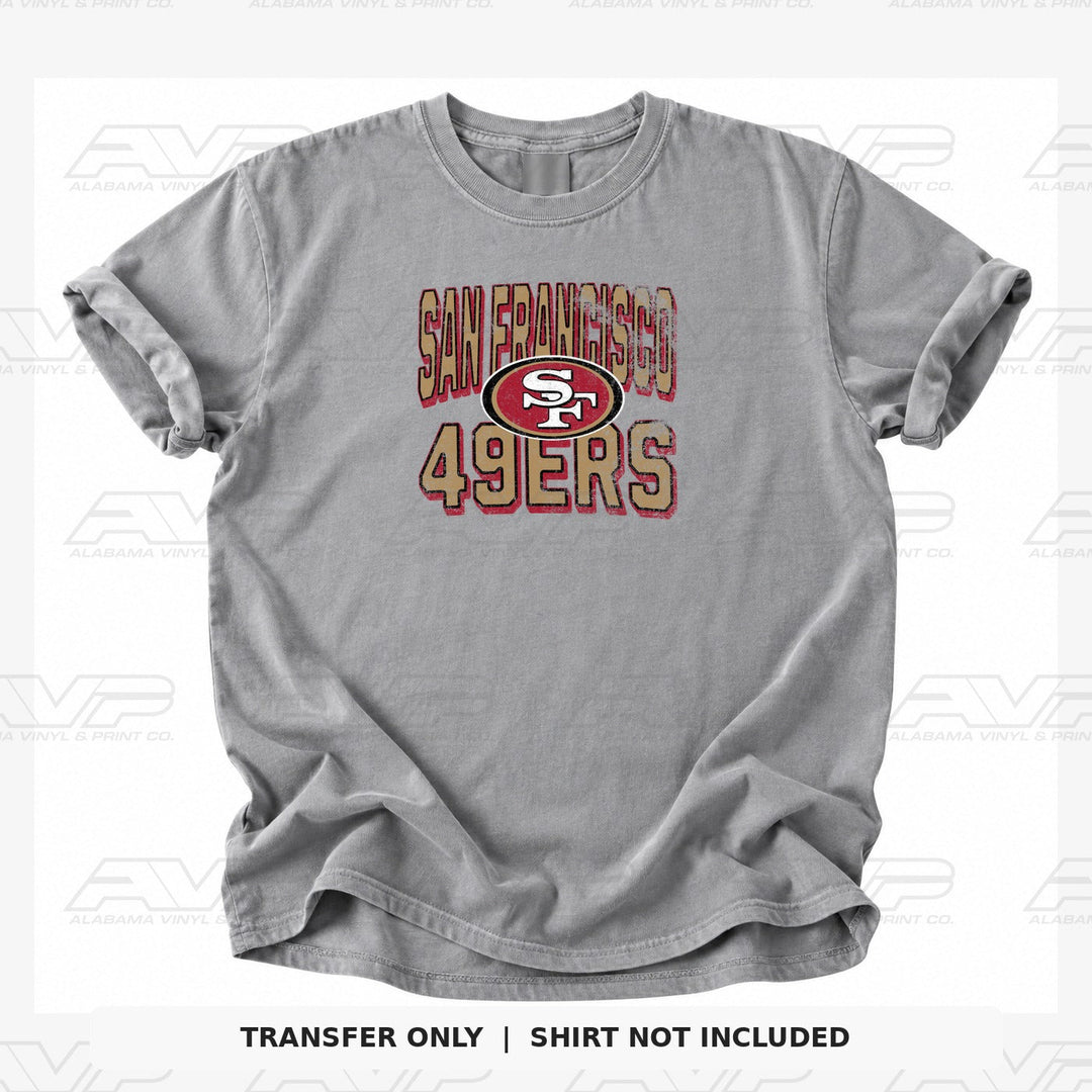 San Francisco 49ers Logo Grunge Alabama Vinyl & Print Co.
