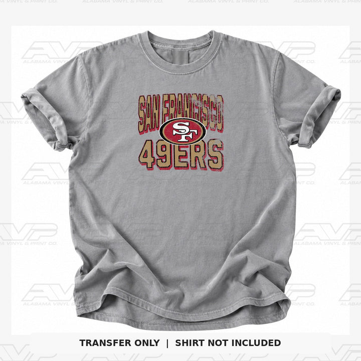 San Francisco 49ers Logo Grunge Alabama Vinyl & Print Co.