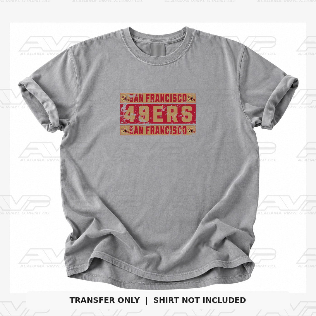 San Francisco 49ers Grunge Alabama Vinyl & Print Co.