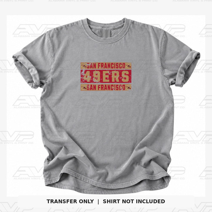 San Francisco 49ers Grunge Alabama Vinyl & Print Co.