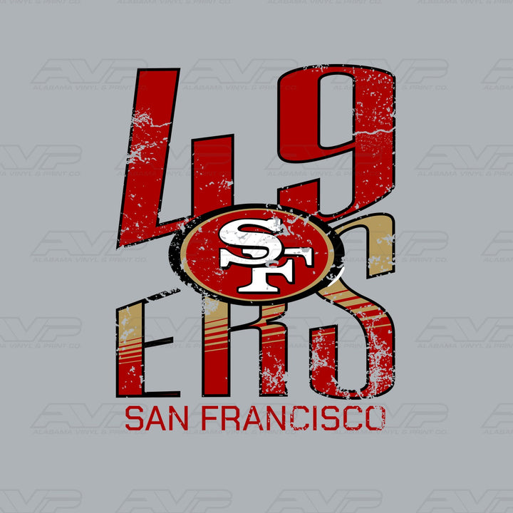 San Francisco 49ers Slant Alabama Vinyl & Print Co.