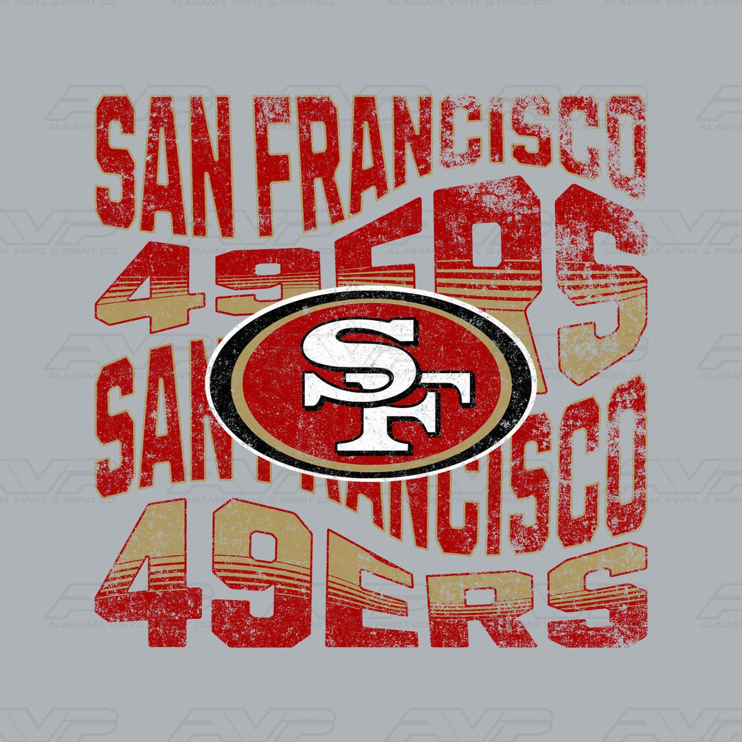 San Francisco 49ers San Fran Wavy Alabama Vinyl & Print Co.