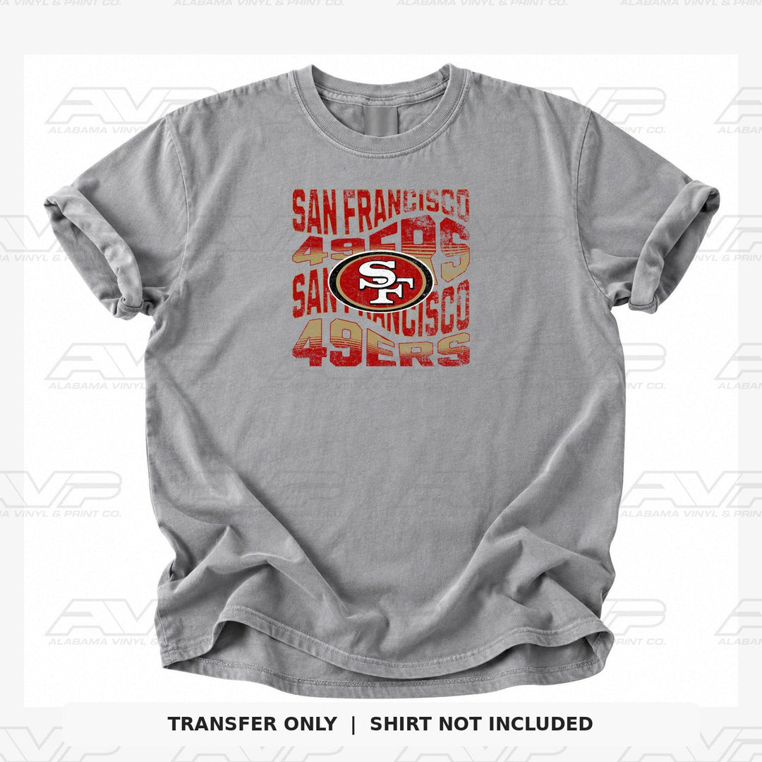 San Francisco 49ers San Fran Wavy Alabama Vinyl & Print Co.
