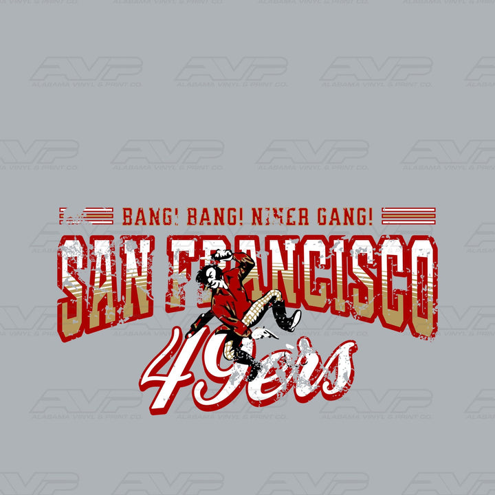 San Francisco 49ers SF 49s Bang Alabama Vinyl & Print Co.