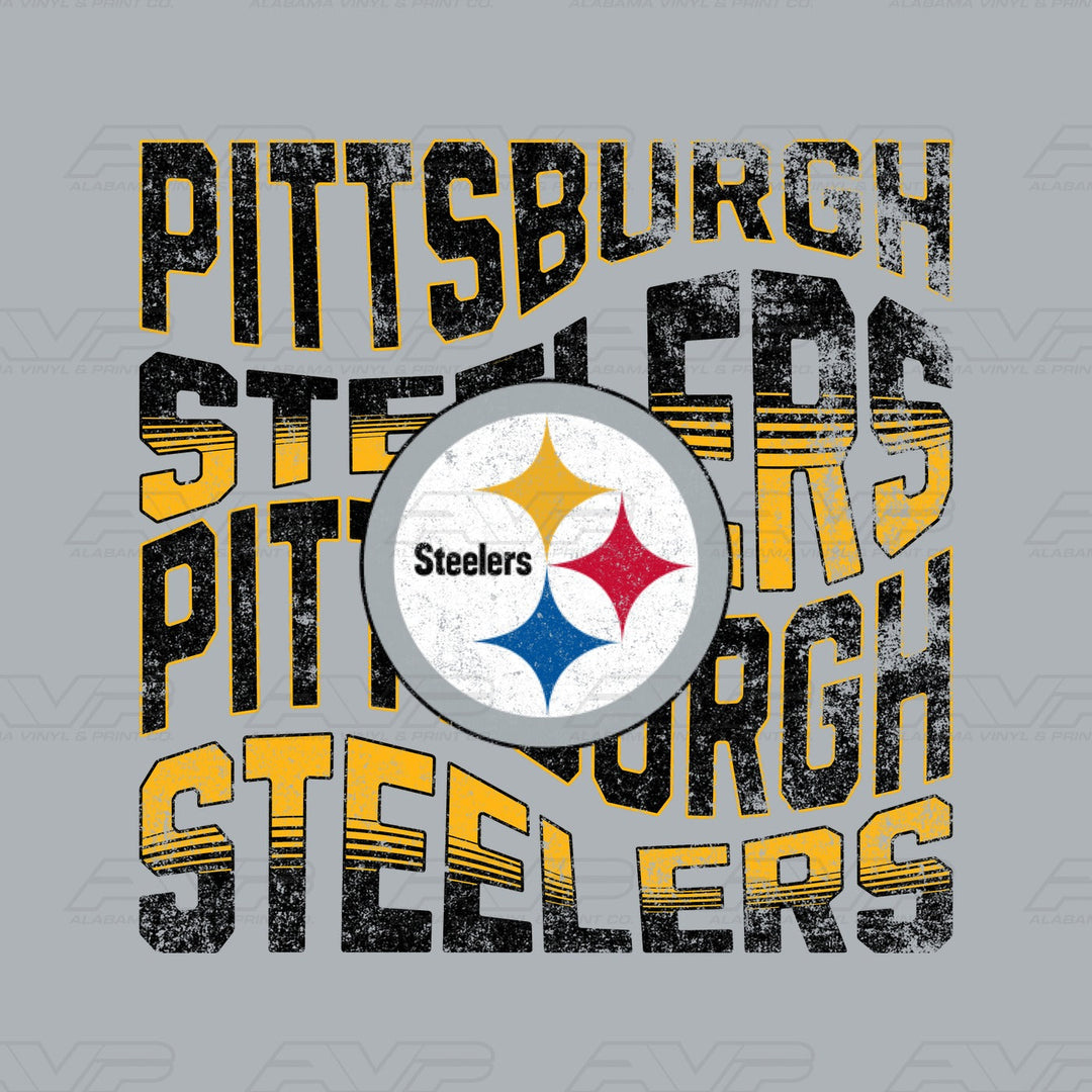 Pittsburgh Steelers Wavy Alabama Vinyl & Print Co.