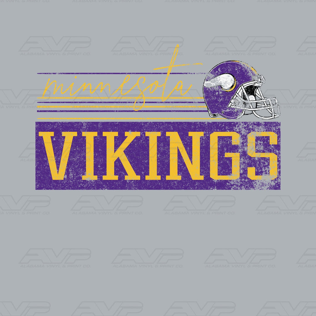 Minnesota Vikings Retro Alabama Vinyl & Print Co.