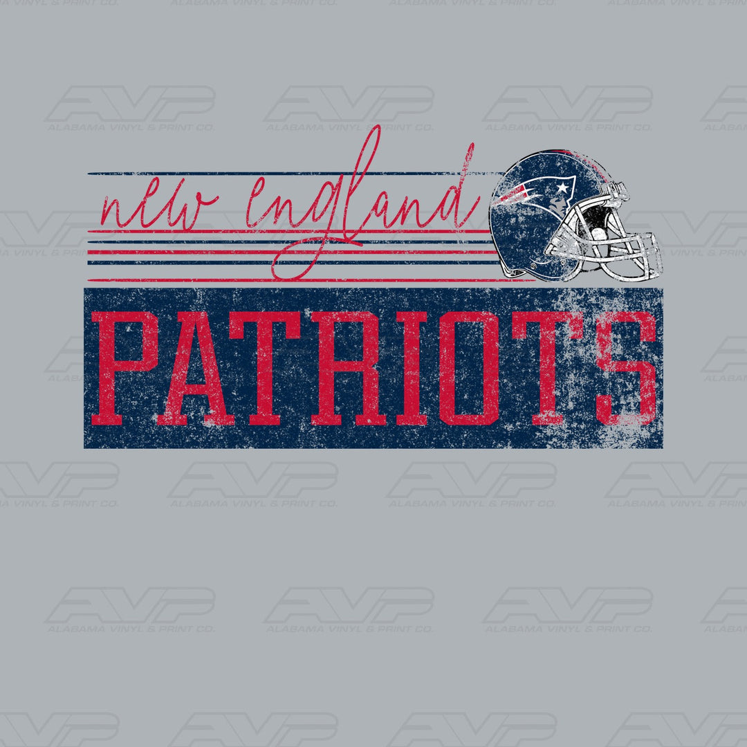 New England Patriots Retro Alabama Vinyl & Print Co.