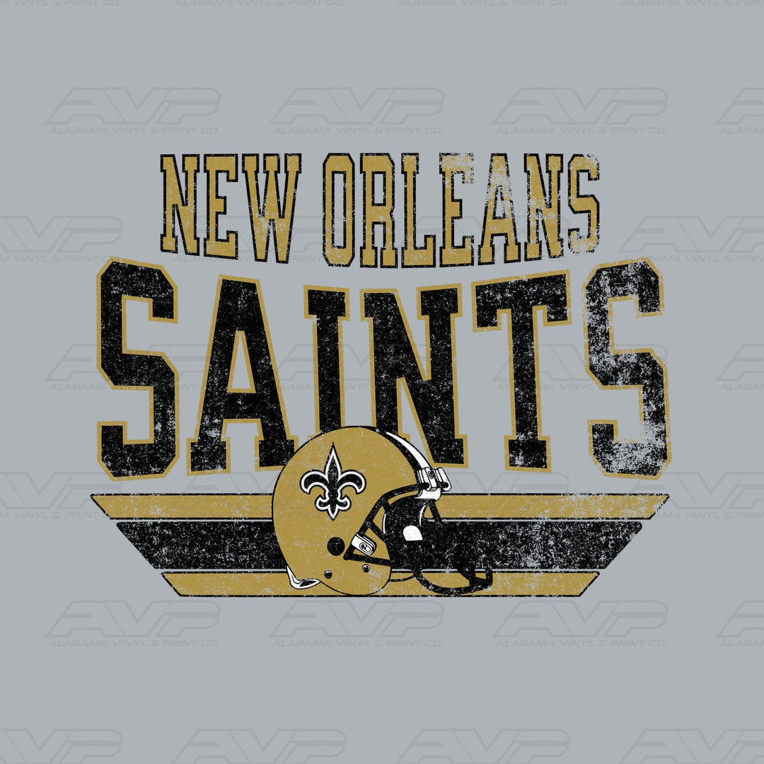 New Orleans Saints Vintage Block Alabama Vinyl & Print Co.