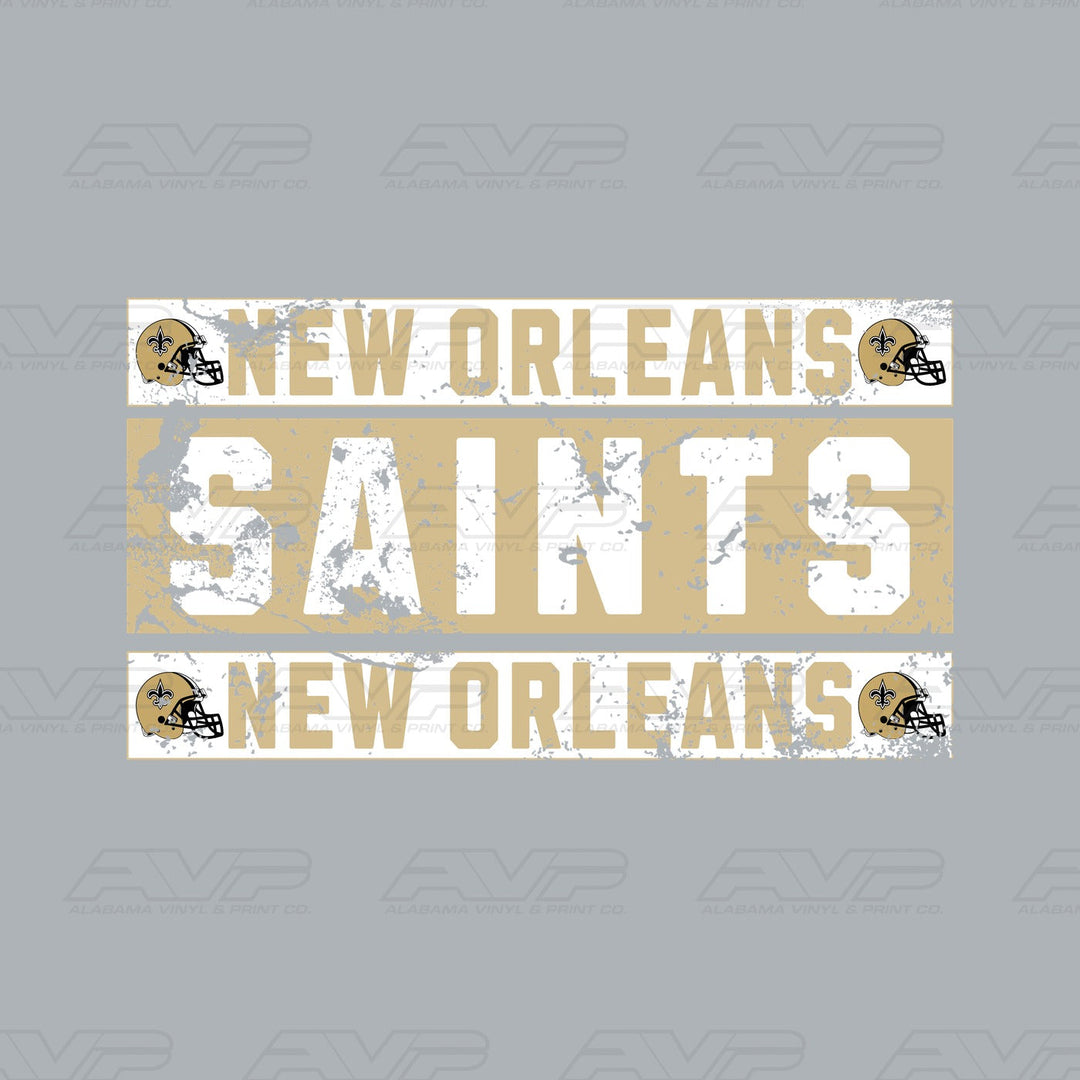 New Orleans Saints Grunge Alabama Vinyl & Print Co.