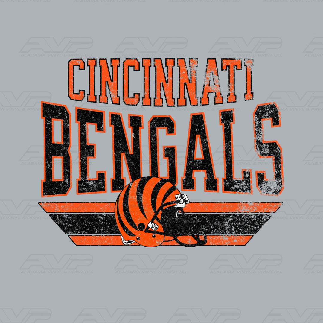 Cincinnati Bengals Helmet Block Alabama Vinyl & Print Co.