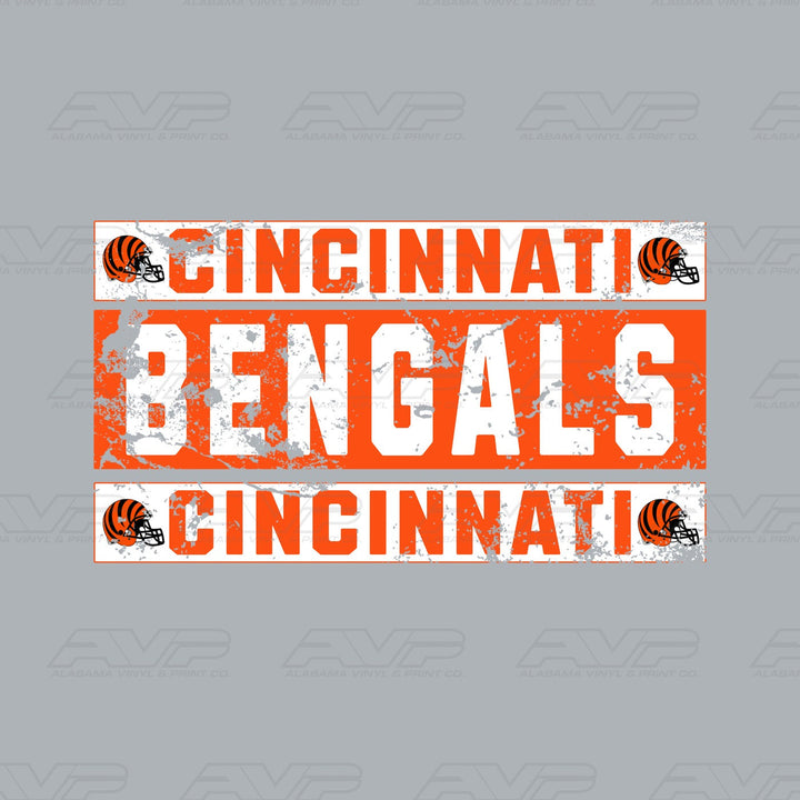 Cincinnati Bengals Grunge Alabama Vinyl & Print Co.
