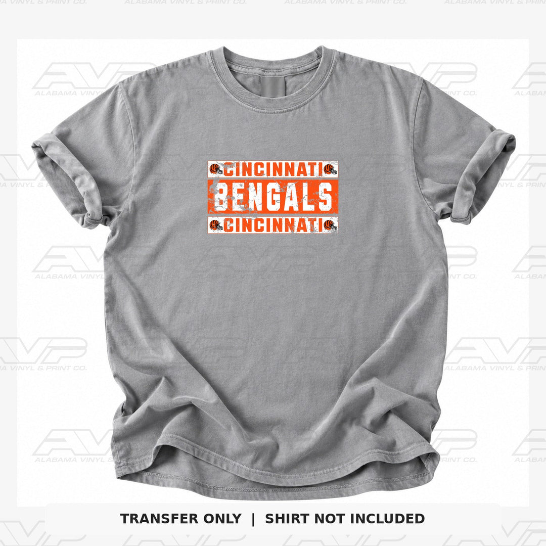 Cincinnati Bengals Grunge Alabama Vinyl & Print Co.