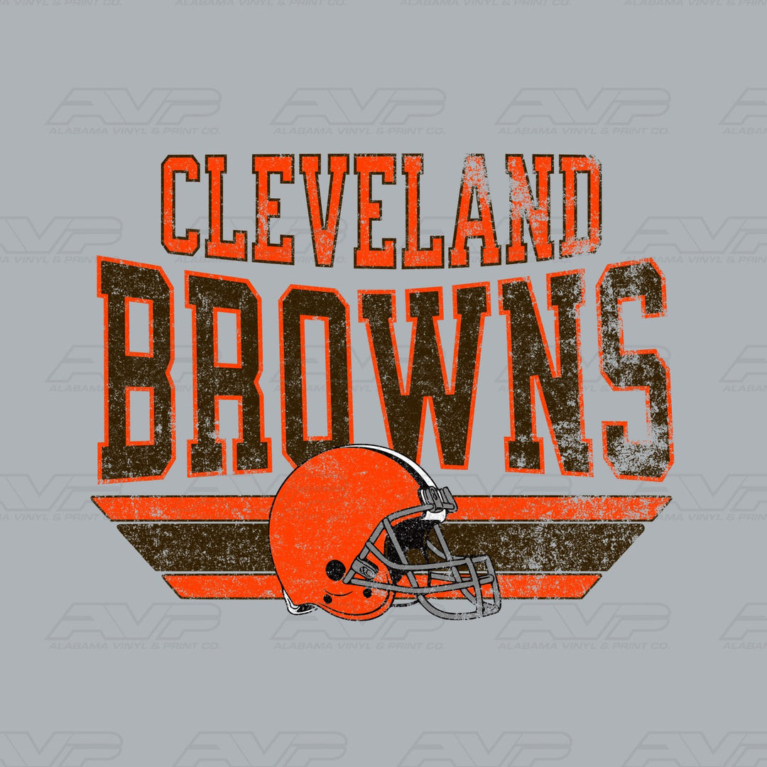 Cleveland Browns Vintage Block Alabama Vinyl & Print Co.
