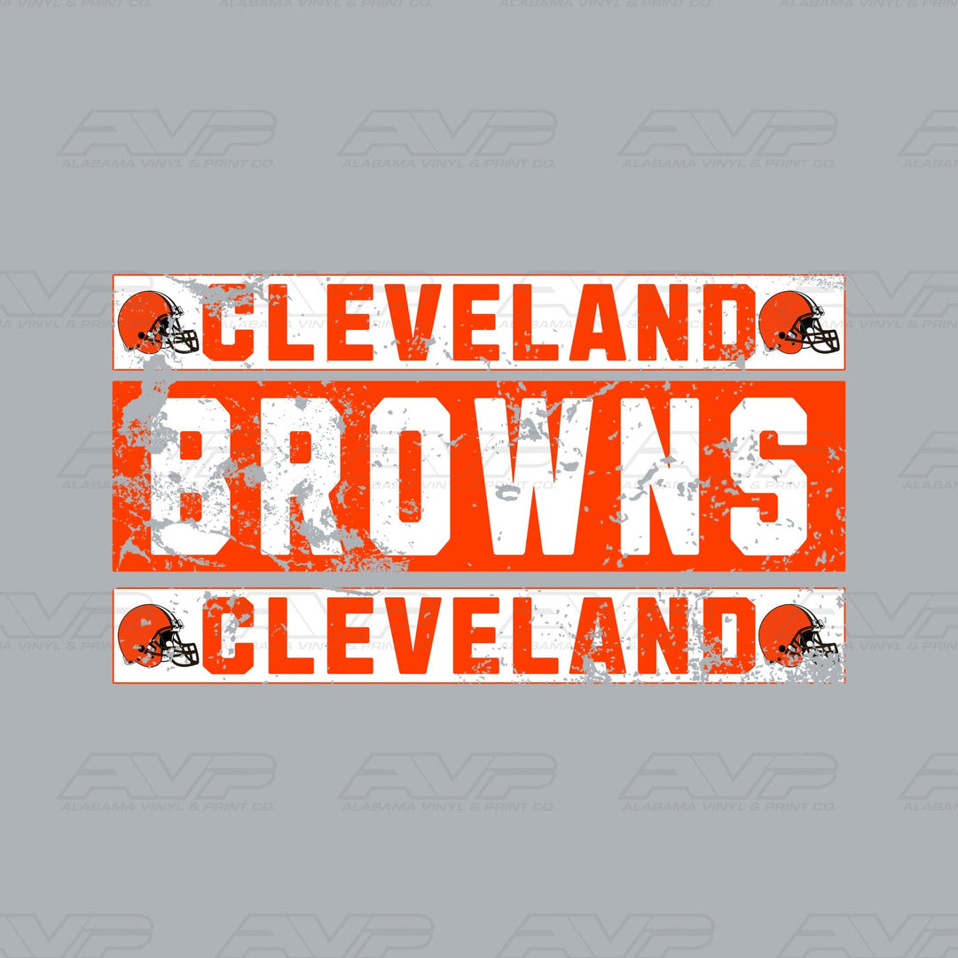 Cleveland Browns Grunge Alabama Vinyl & Print Co.